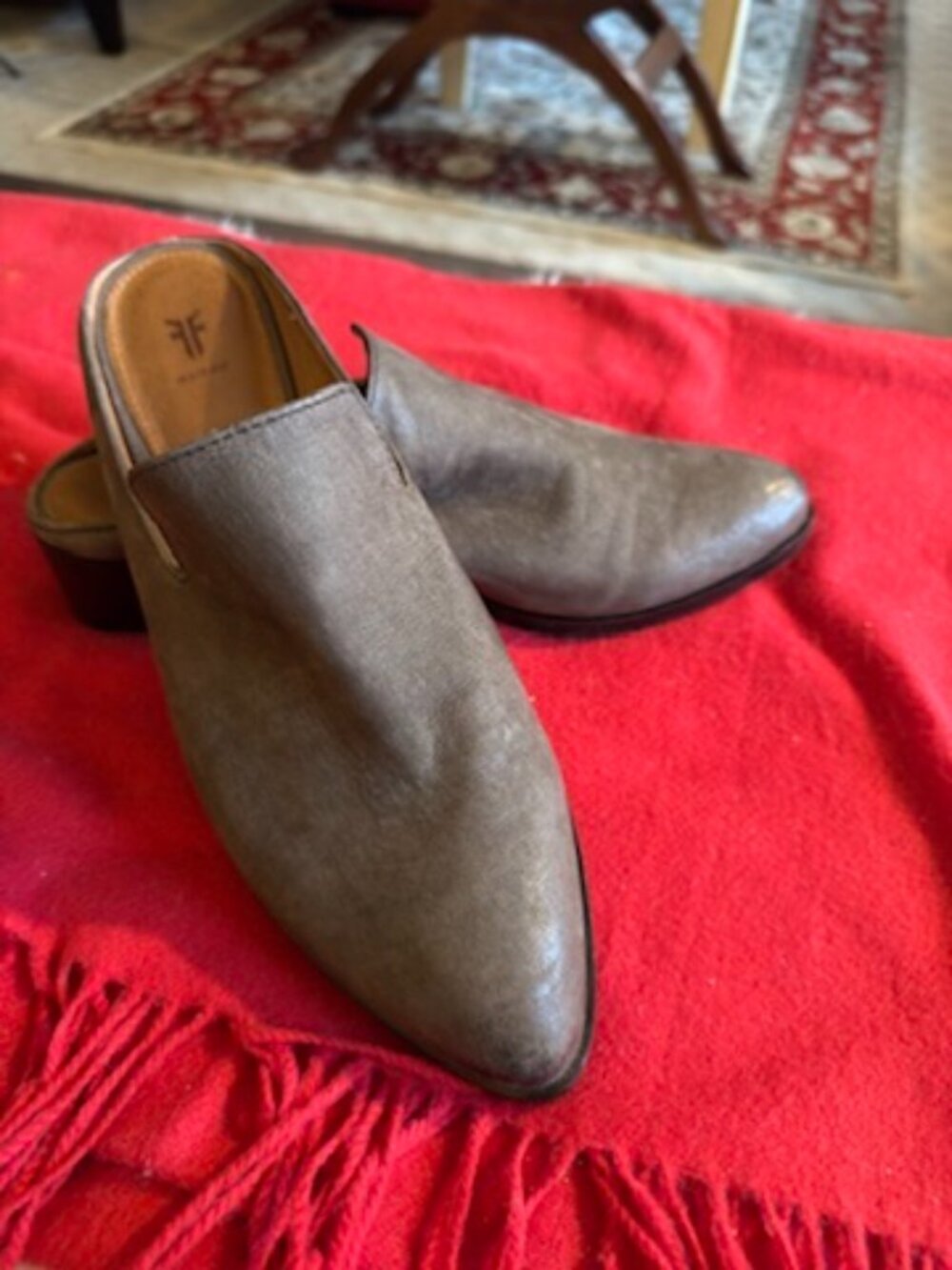 Women Frye Ray nubuck r western mules sz 8,5 (